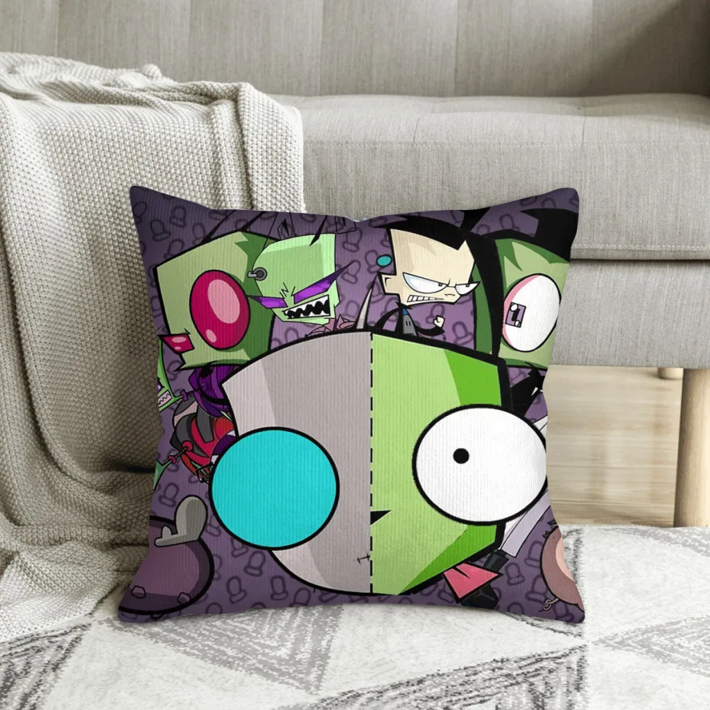 Cartoon Goth Invader Zim Tallest Red TV Polyester Cushion Cover For Home Garden Decorative Reusable Hug Pillowcase