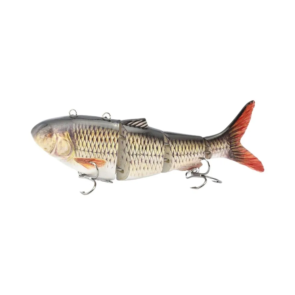 Electronic Swim Lure 130mm 42g Rechargeable LED Glowing Bait Rotating Propeller Multi Jointed Body For Night For Surface Clear