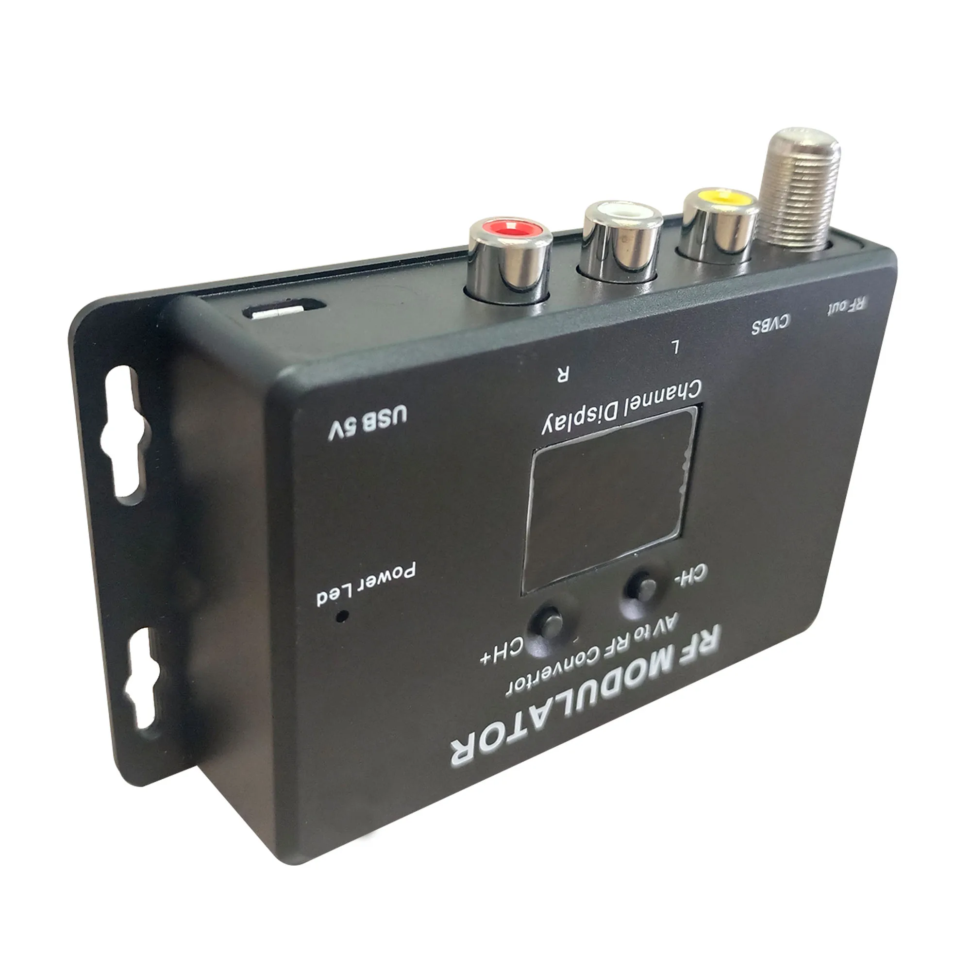 Modulador analógico AV para RF de canal único, programas autoprodutados, misturador de inserção, frequência analógica de TV via cabo ajustável