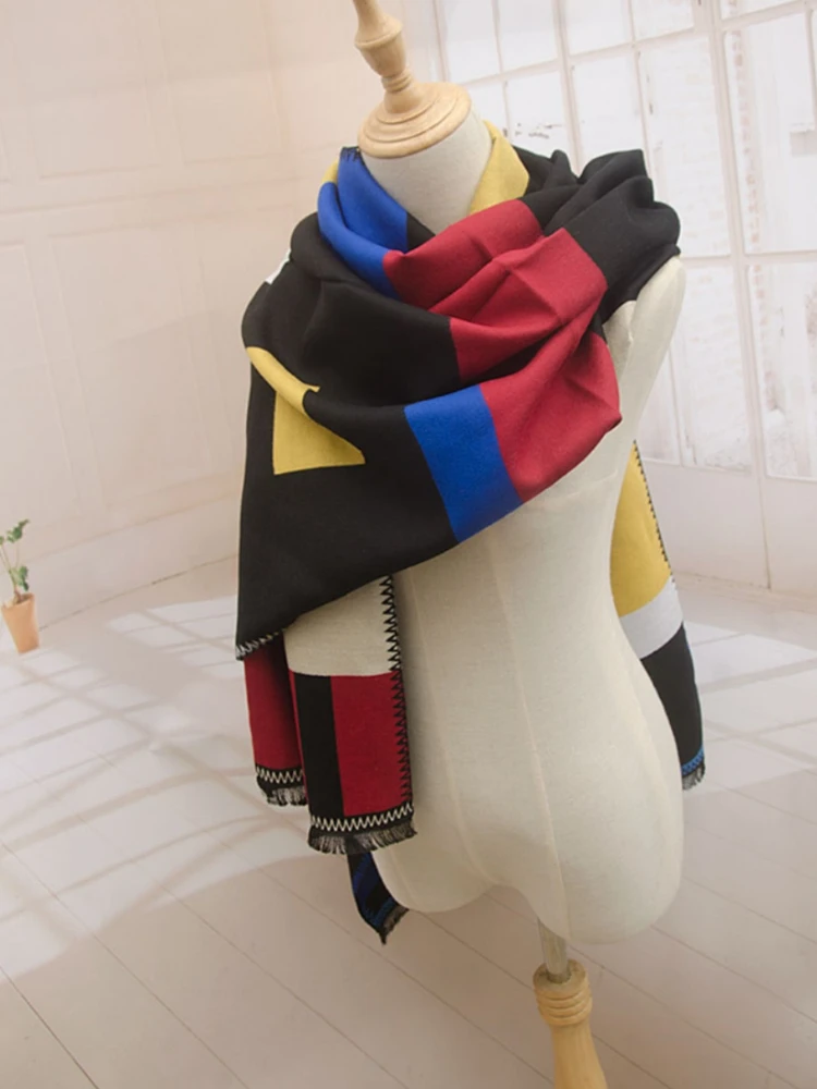 Winter Scarf for Women Autumn Long Korean Neck Warmer Thickened Cashmere Wrap Shawl  Pashmina Shawls Scarf  Femme High Quality