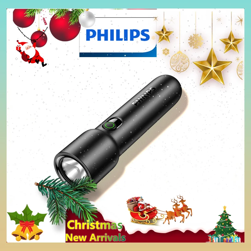 Philips New SFL1235 EDC Portable Flashlight Rechargeable LED Flashlights for Defensa Personal Self Defense Camping Hiking