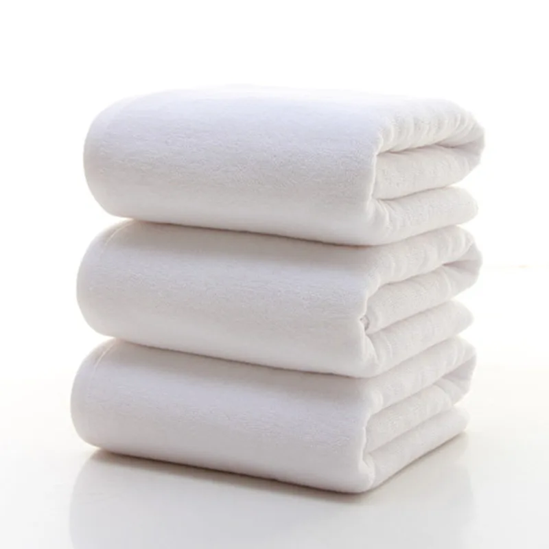 Hotel towels 100% pure cotton white set embroidered gym travel hand towels face towels machine washable hair towels combed cotto