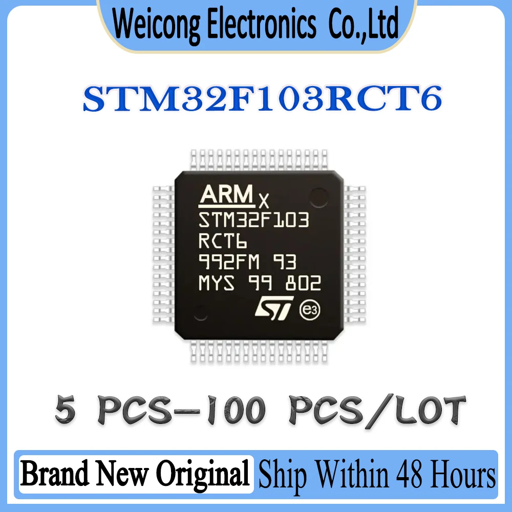 STM32F103RCT6 STM32F103RCT STM32F103RC STM32F103R STM32F103 STM32F STM32 STM New Original IC MCU Chip LQFP-64