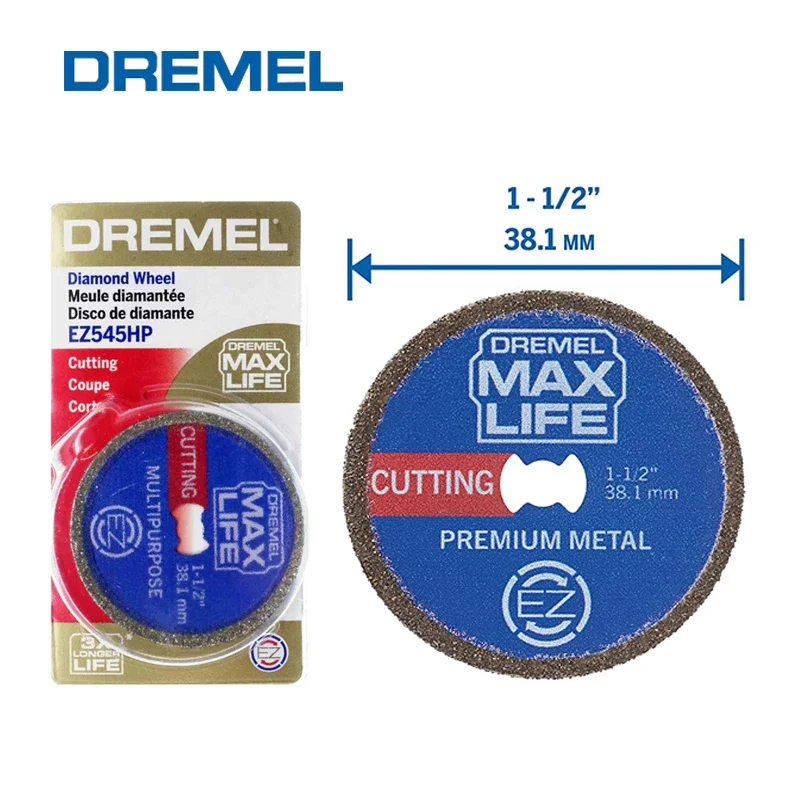 

Dremel Max Life Premium Metal Cutting Wheel EZ506HP EZ545HP Diamond Cutting Disc for EZ402 Lock Mandrel Rotary Grinder Accessory