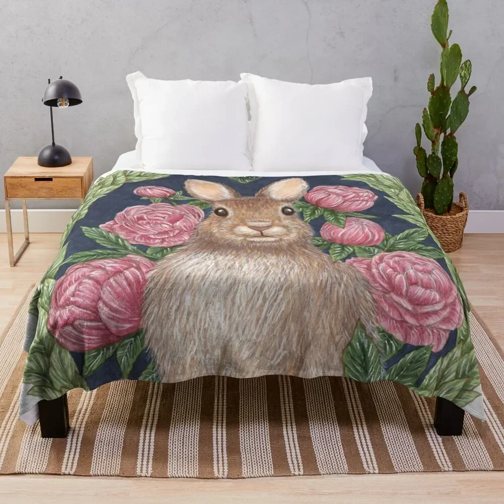 

Mr. Bun Bun Throw Blanket Air Conditioner Soft Blanket for Office Home