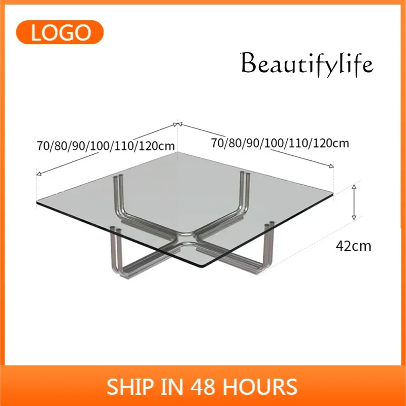 C BJ YY طاولة القهوة الحديثة الحد الأدنى الزجاج العصرية بسيطة مستطيل طاولة القهوة غرفة المعيشة جلام الجدول دي صالون أثاث المنزل #1