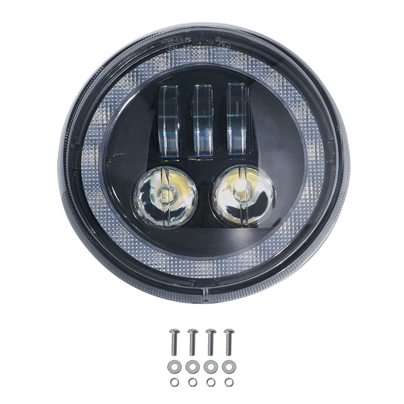 High/Low Beam with Full Halo Ring Motorcycle Headlight For Vespa GTV 125 250 300