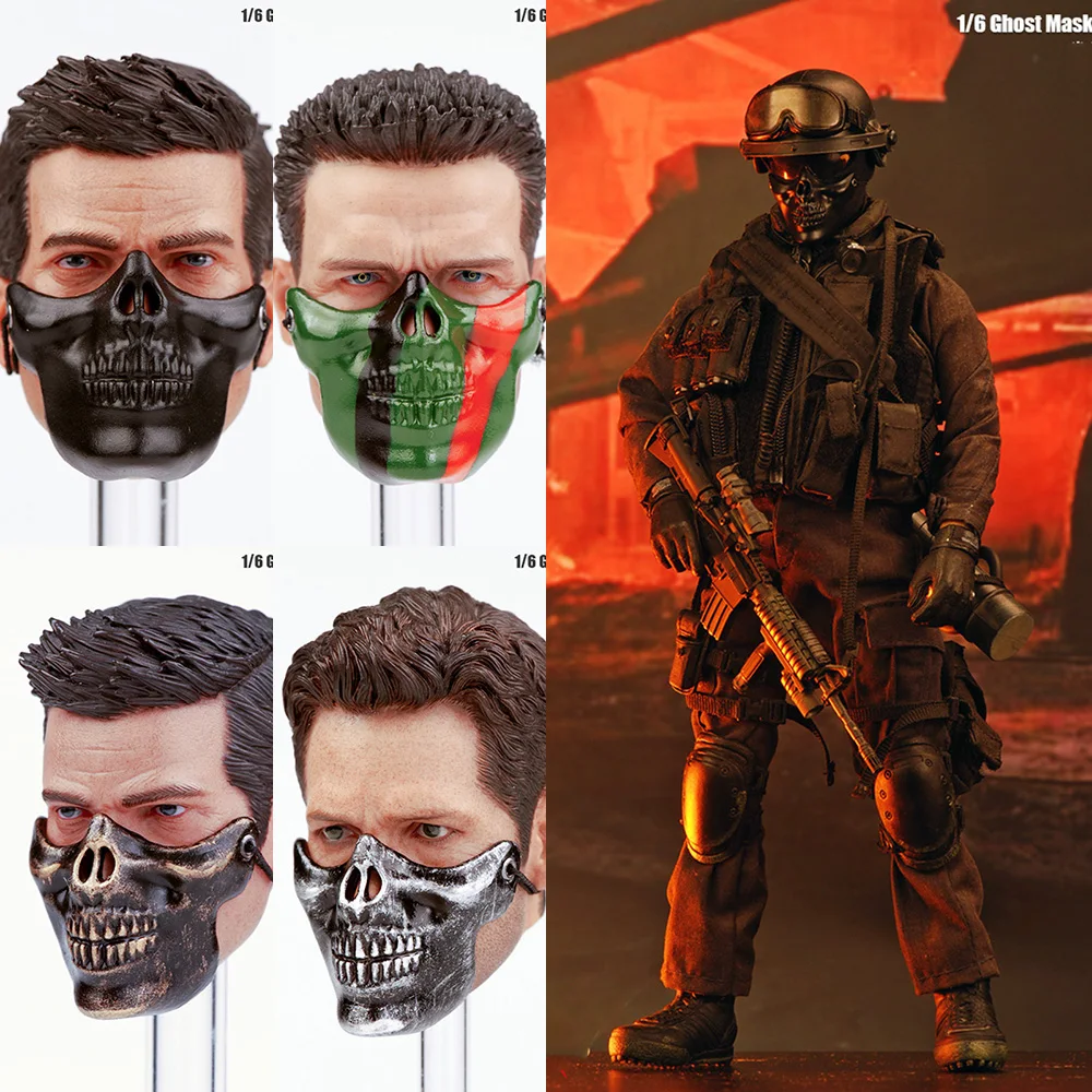 

ACG-30 1/6 Scale Figure Scene Accessories Navy SEAL Skeleton Ghost Mask Tactical Mask Model For 12'' Soldier Action Figure