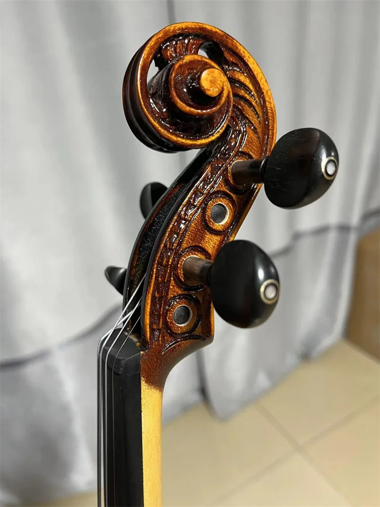 Actual Photo Display / Special Old Europe Carving-Hand Crafted Cкрипка 4/4 Violin كمان Ammoon Free Violin Case&Bow violin