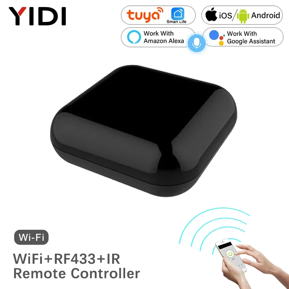 

Universal Smart WiFi+RF+IR Remote Controller for TV Air Conditoner Tuya Smart Life App Voice Remote Control, Alexa Google Home