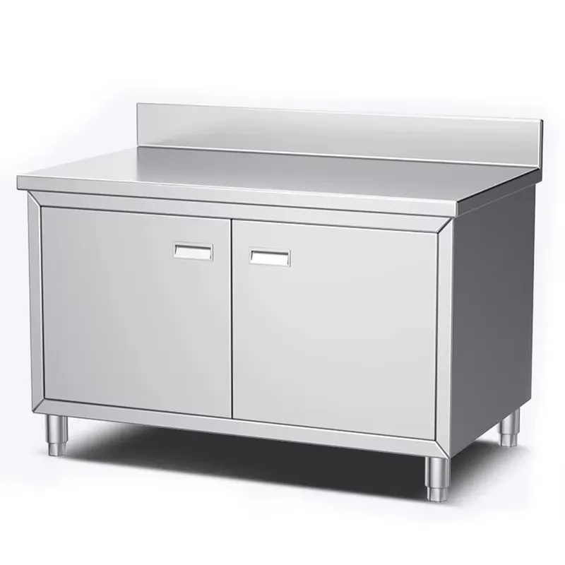 Commercial Kitchen Workbench for 304 Stainless Steel Heat Resistant Brushed Matte Hotel Table