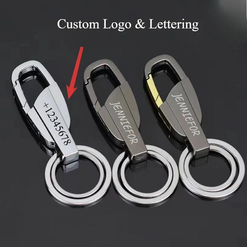 Custom Metal Knife Anti-lost Keychain Personalized DIY Lettering Name Multi-Functional Bottle Opener Car Keyring Accessories