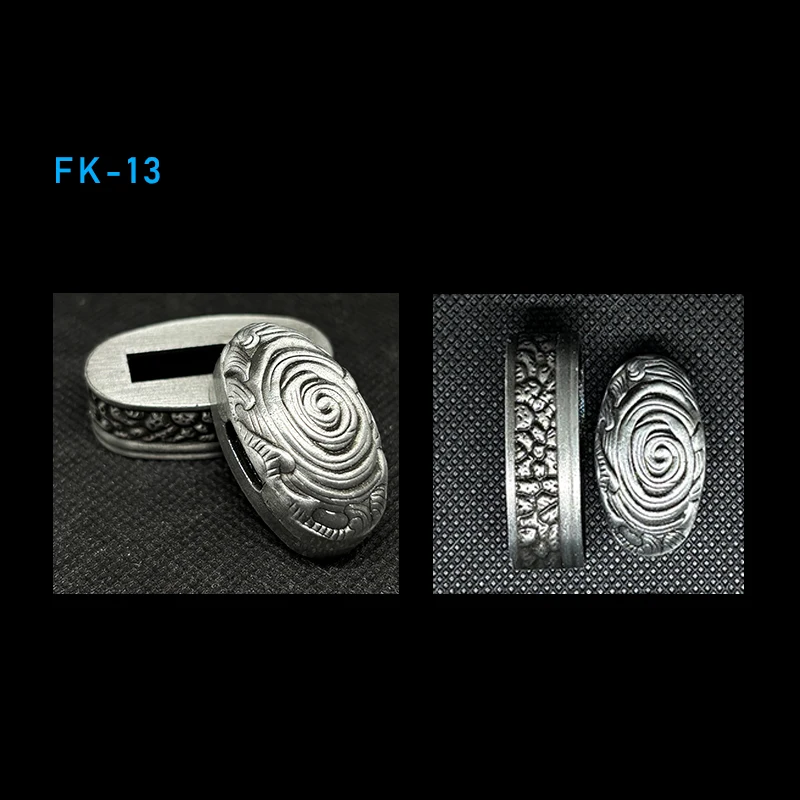 Hochwertige Legierung Katana Butt Cap Fuchi Kashira Griff Kragen für japanische Schwert Samurai Wakizashi Katanas Schwerter Armaturen – Detail 14