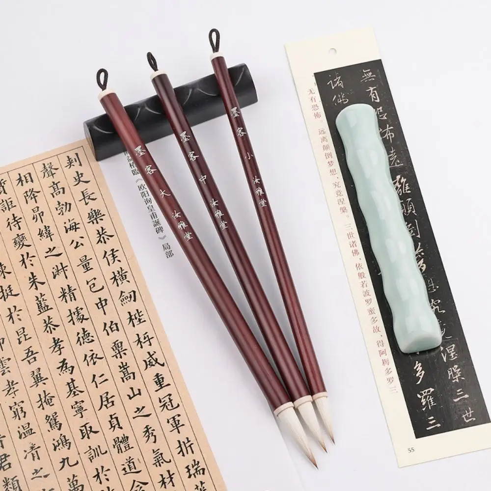 Traditional Chinese Calligraphy Brush Oil Painting Oil Watercolor Scriptures Writing Brush High-end Bamboo Art Paint Brush