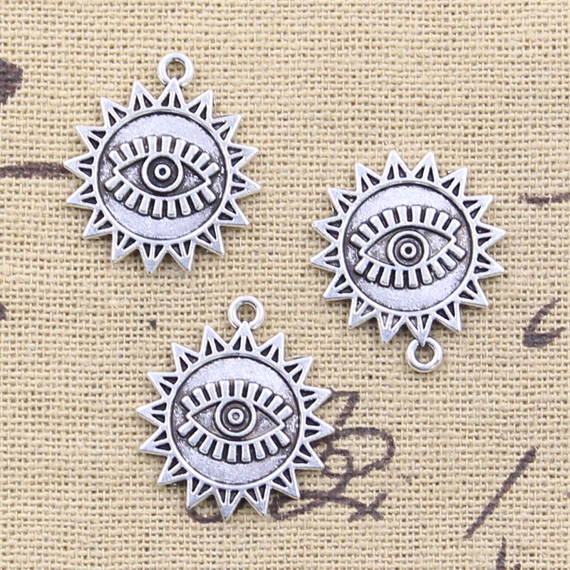 20 stücke Charms Teufel Sonnen Auge Von Dämon 21x19mm Antike Silber Farbe Anhänger DIY Handwerk, Die Entdeckungen handmade Tibetischen Schmuck