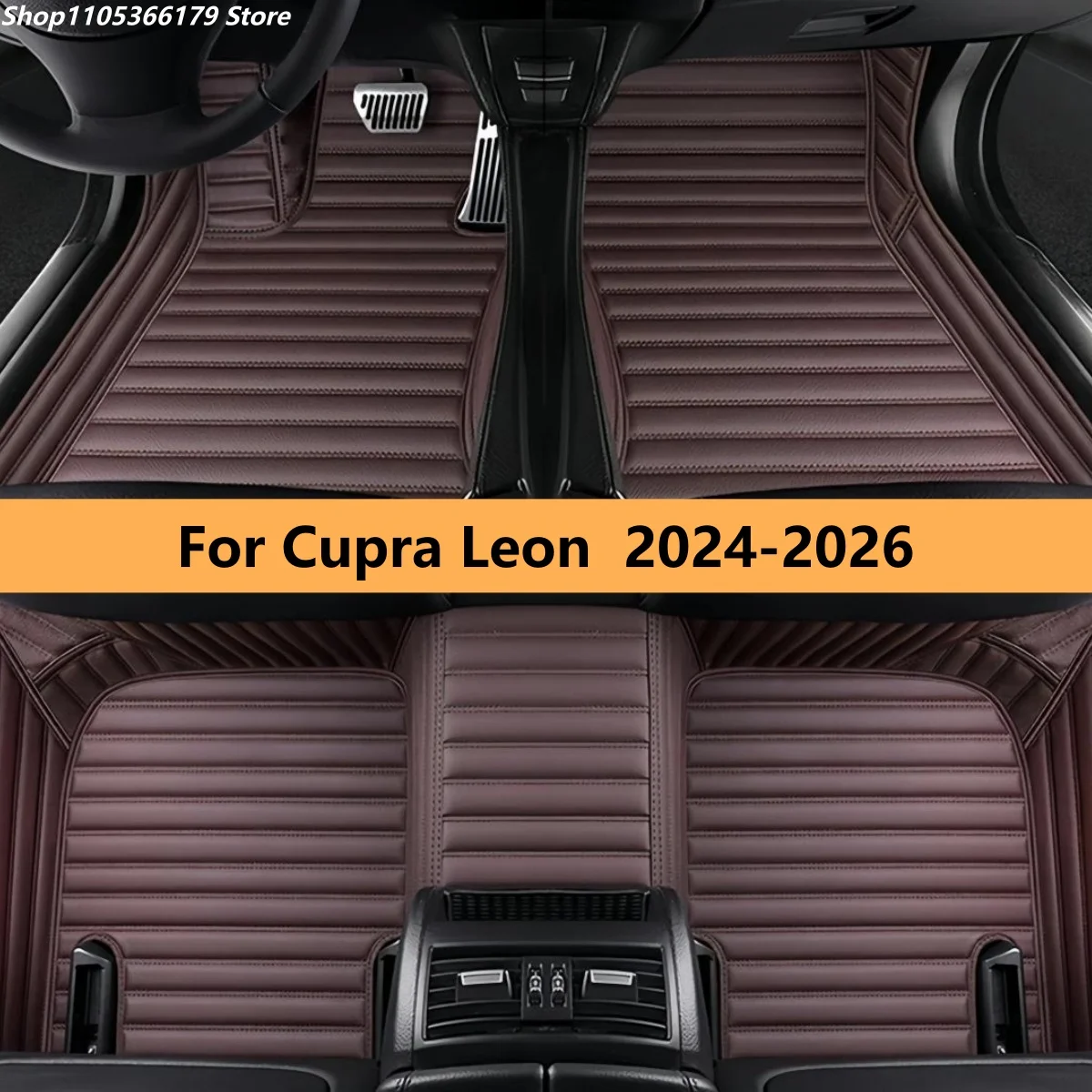 

For Cupra Leon 2024 2025 2026 Car Floor Mats Auto Leather Full Set Foot Pads