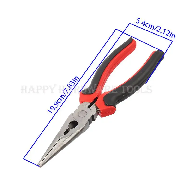 كماشة صناعية طويلة للأنف والأسلاك مقاس 8 بوصة - أداة يدوية لقطع الأسلاك الشاملة متعددة الوظائف لتوفير العمالة