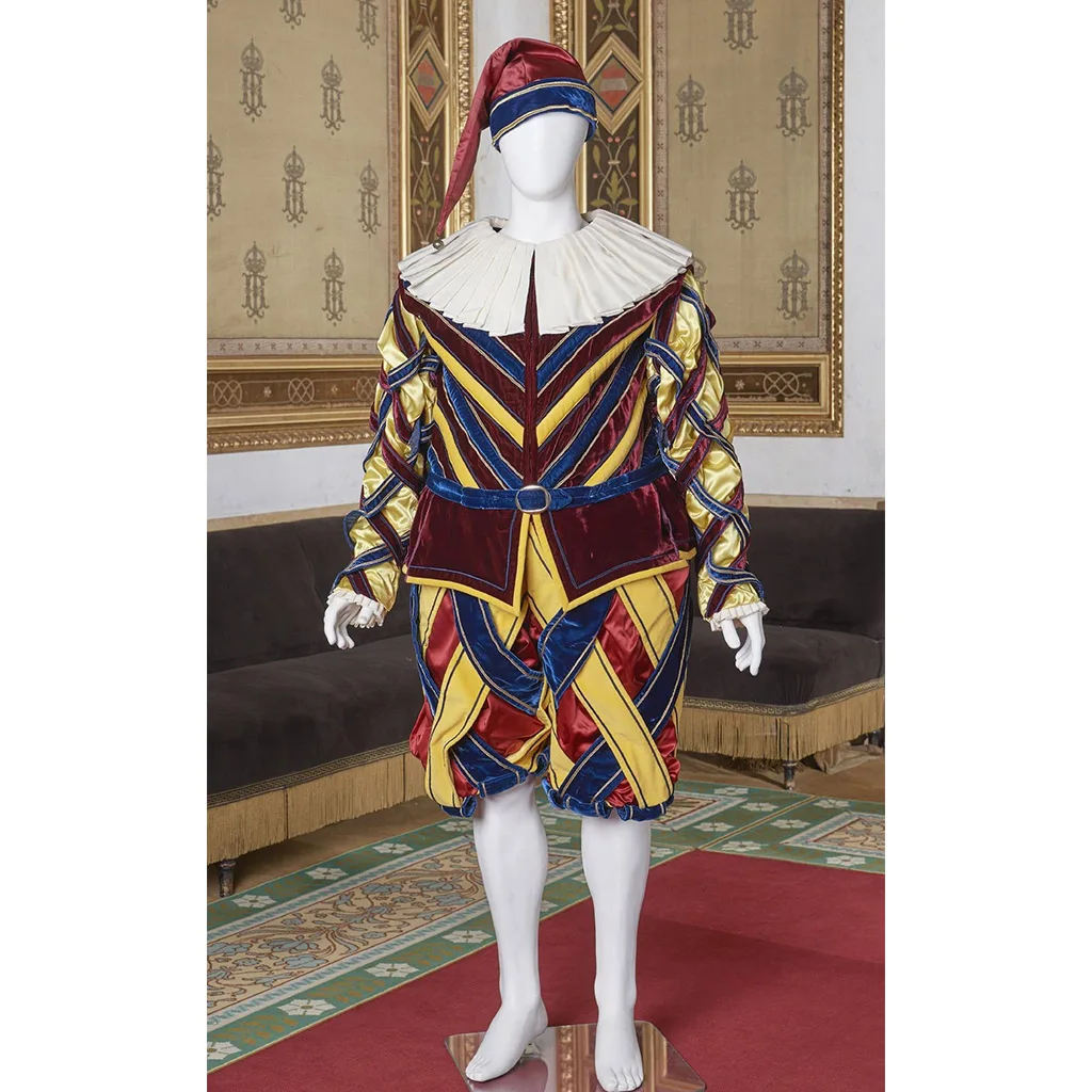 

Custom Made Renaissance Court Jester Cosplay Costume Rigoletto Opera Historical Clown Costume Tudor Elizabethan Joker Suit