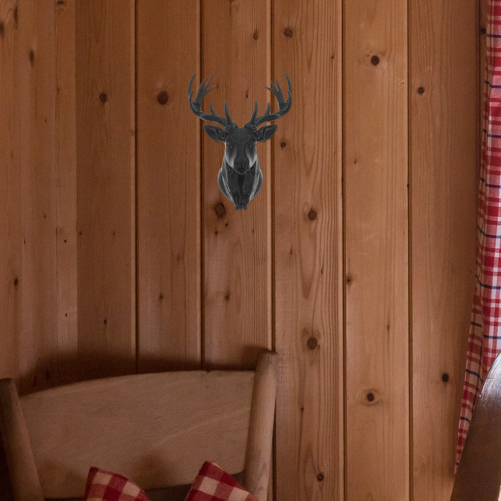 

Miniature Deer Head Wall Decor Boho Style Plastic Deer Antlers Rustic Reindeer Mount Sculpture for Bedroom Living Room Dollhouse