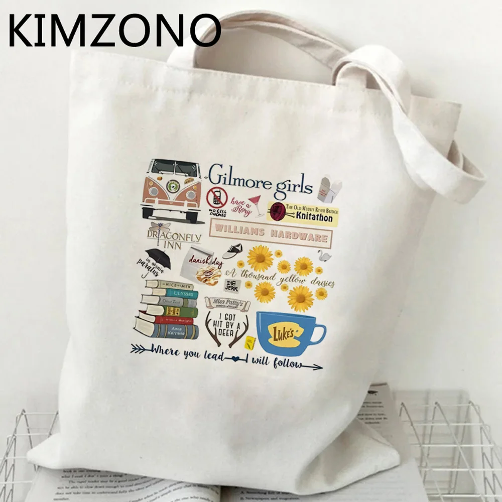 Gilmore Girls shopping bag reusable bolsa bolso shopper bag string fabric cloth shoping custom