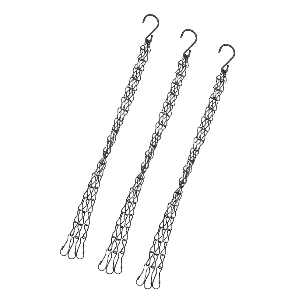 

3 Pcs Flower Pot Hanging Chain Thickened Iron Plant Basket Accessories Durable Safe HomeDecoration IndoorGarden Bedroom Bathroom