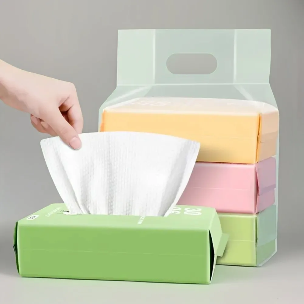 

Cotton Face Tissues, Soft and Gentle, Extra Thick and Highly Absorbent for Both Wet and Dry Use, Ideal for Sensitive Skin, Lint-