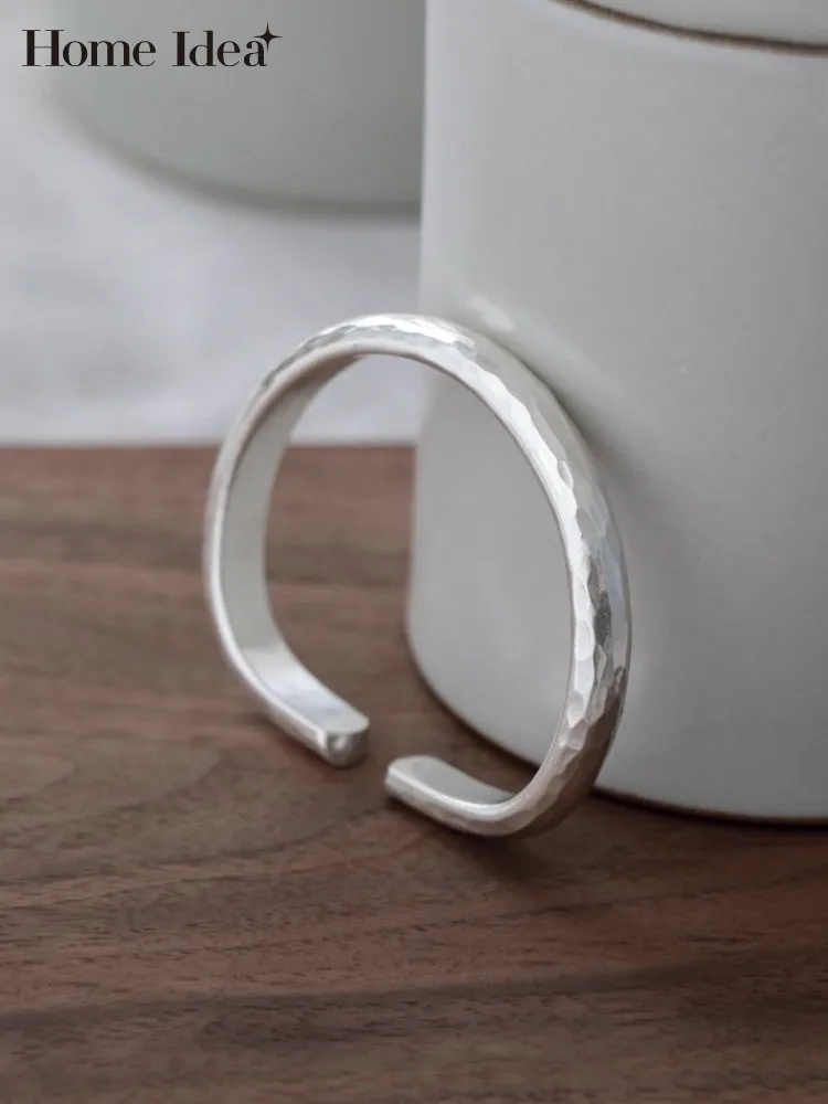 

Handmade 999 Pure Silver Bracelet Classic Design Vintage Opening Bracelet Fine Jewelry Gift Female Sterling Silver Accessories