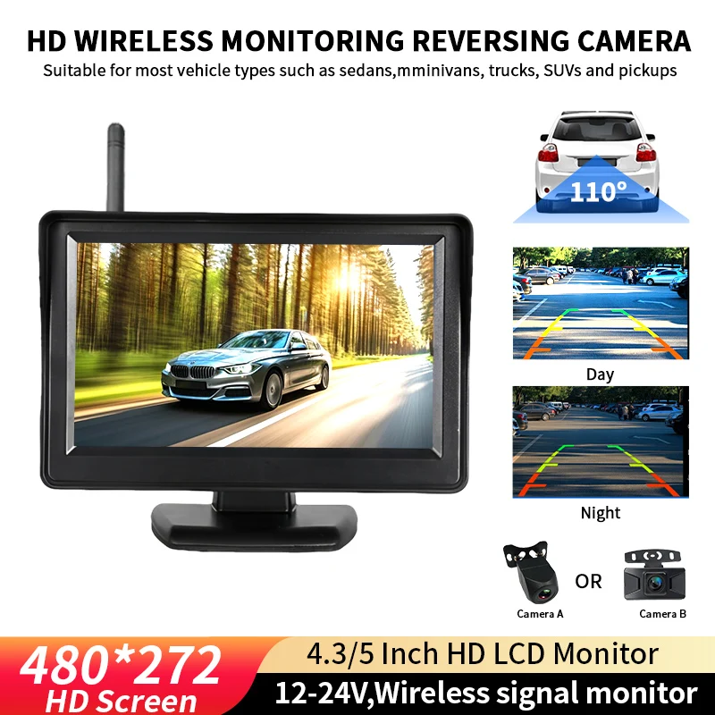 wireless-backup-camera-with-43-5-inch-hd-lcd-monitor-system-dc-12v-24v-for-bus-truck-vehicle-parking-reversing-assistant-kit