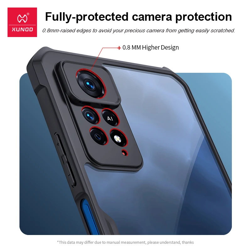 Funda para Xiaomi Redmi Note 11 Pro 5G, carcasa anticaída de TPU y PC, funda trasera para Redmi Note 11 Pro