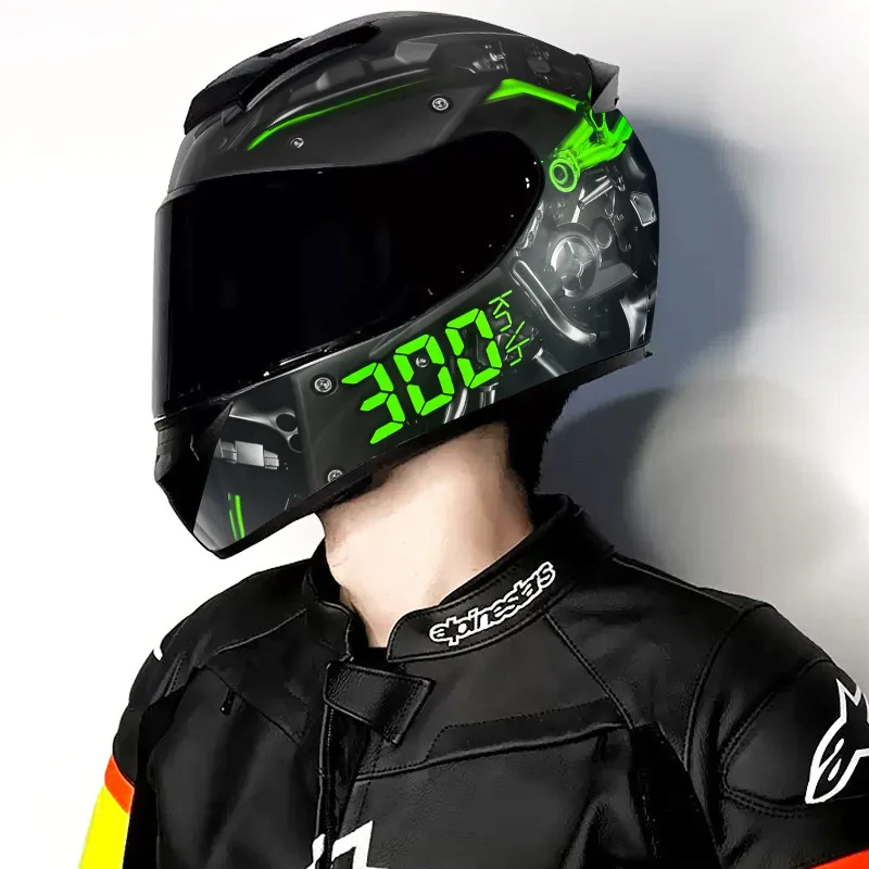 Hochfester Bauch helm Voll gesichts helm Herren-und Damen helme Motorrad Elektroauto-Schutzhelm mit HD-Antibes chlag linse