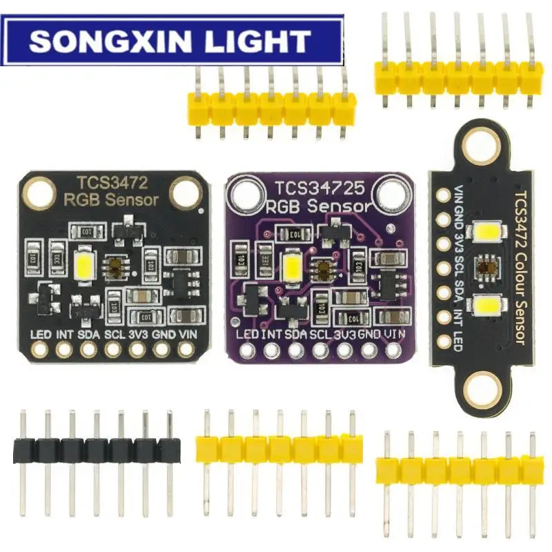 SX TCS34725 Color RGB Sensor Board IIC for STM32 Recognition Module Amplifier Development Sound Charging Photos Fm Power Supply