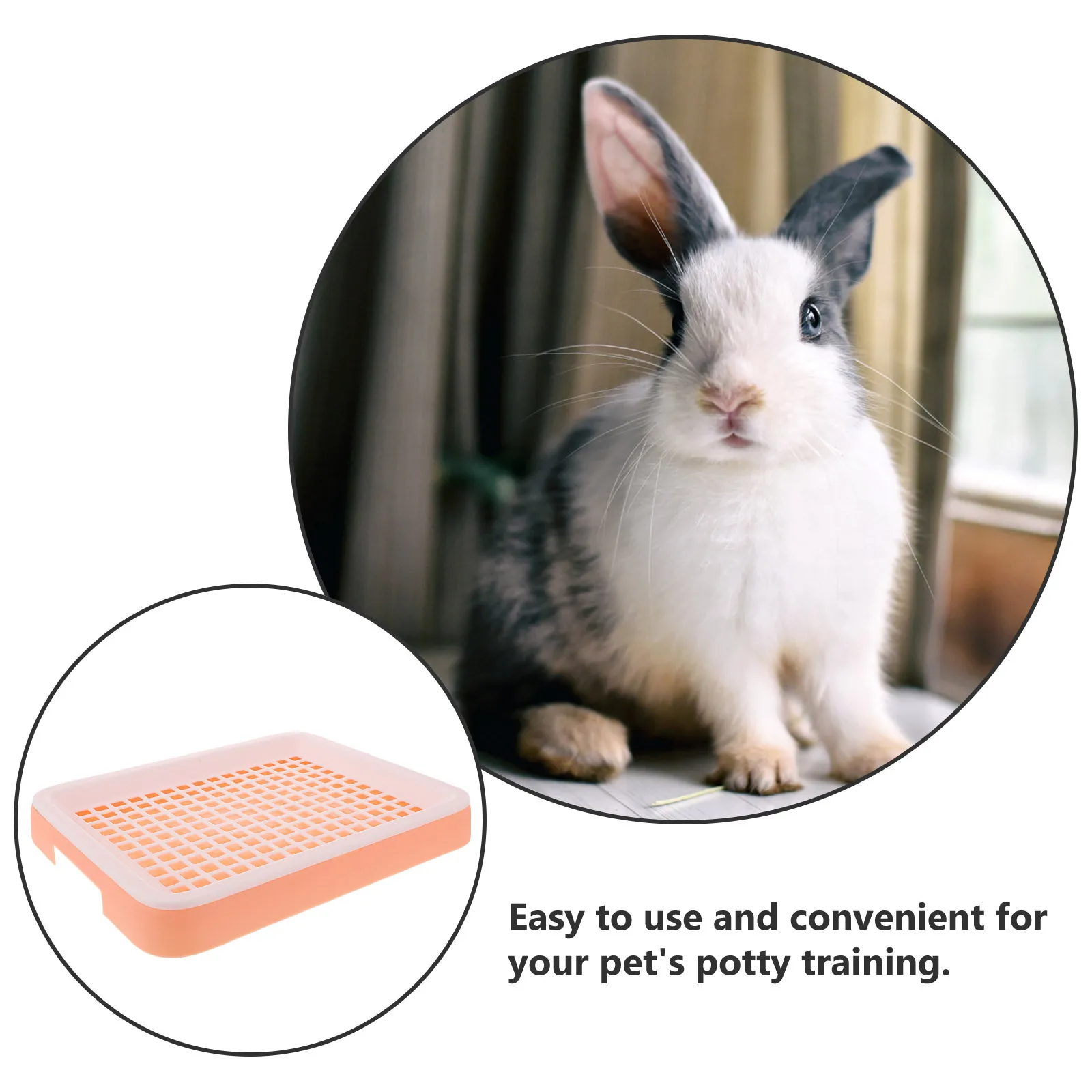 

Guinea Pig Litter Box Bunny Cage Toilet Fixed Lock Design Non-Slip Bottom Net Rabbit Litter Box Bunny Cage Toilet