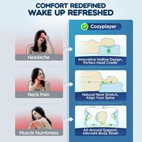 Memory Foam Pillow for Bed Sleeping Breathable Neck Support Cushion with Slow Rebound for Travel Couch Back and Side Sleepers