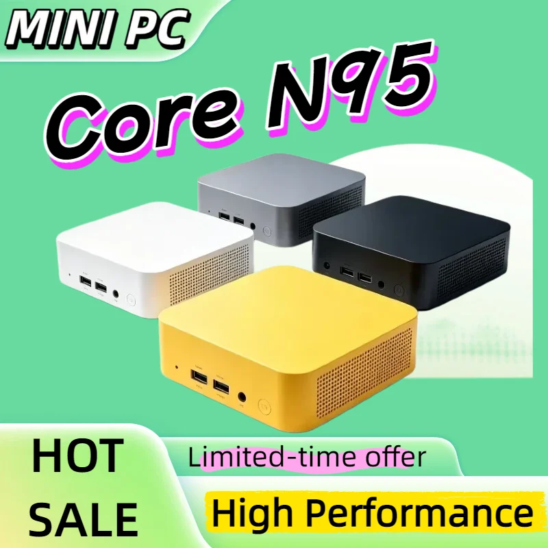 2026 Intel Core N95 Mini PC Slim Compact 16GB RAM 1/2TB SSD Small Pocket Computer WIFI6 BT5.2 4K Desktop PC Gaming Computer Fast