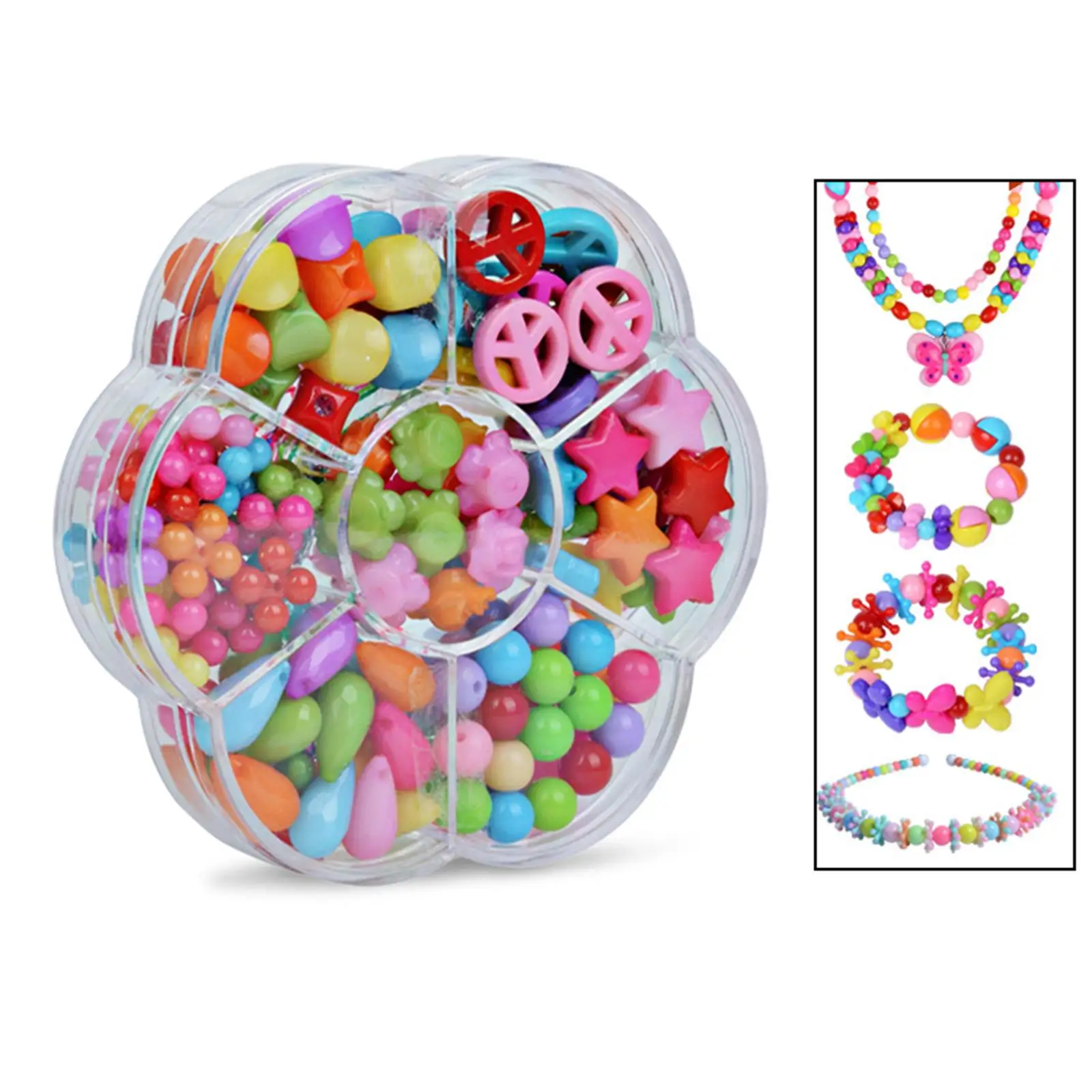 DIY Bead Set Jewelry Making Kit for Kids Girl Pearl Beads for Bracelets Rings Necklaces Creativity Beading Kits Art Craft