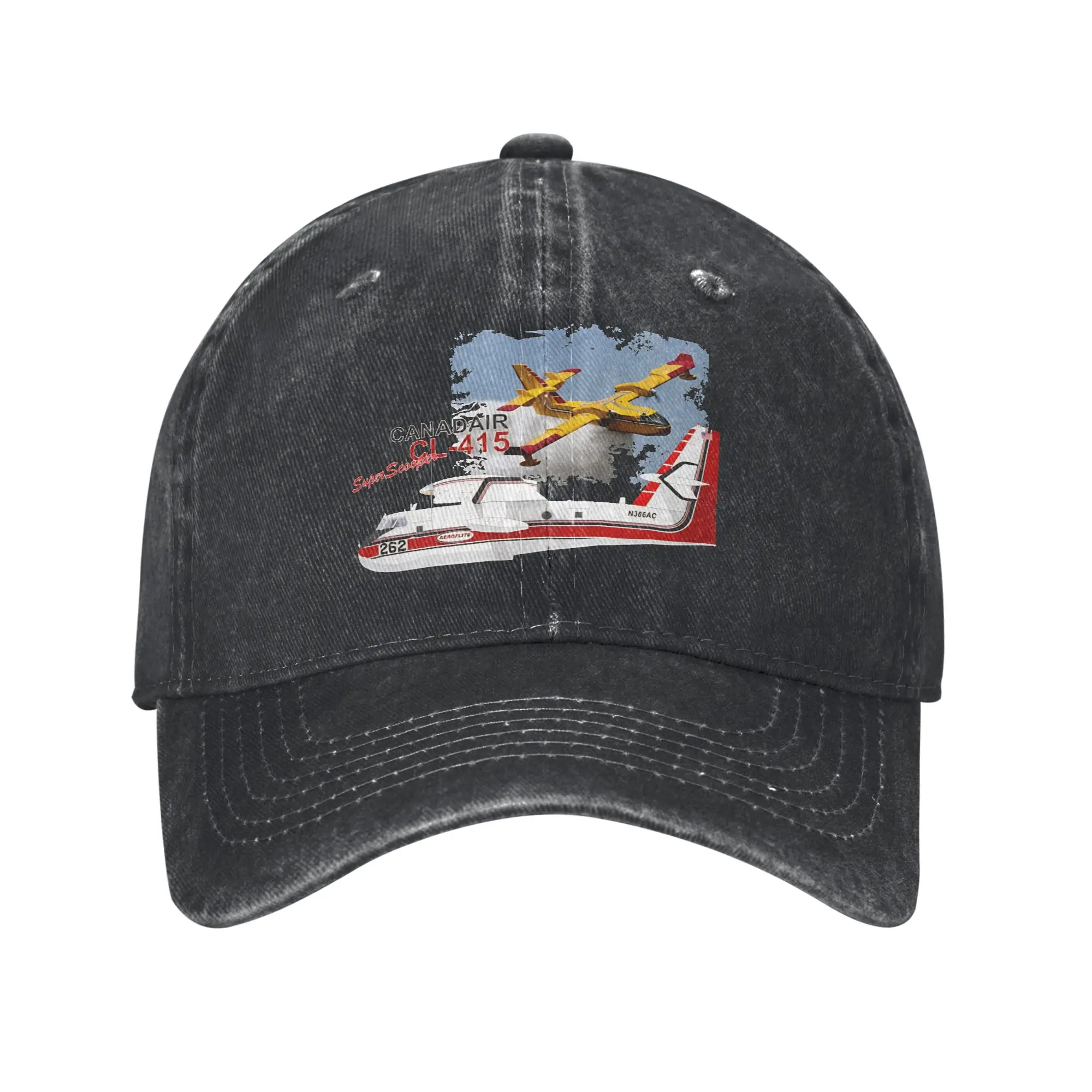 Canadair cl-415 Super Scooper firebomber Aircraft  Trucker Hats Outfit For Men Women Baseball Cap  Fashion Headwear Cap