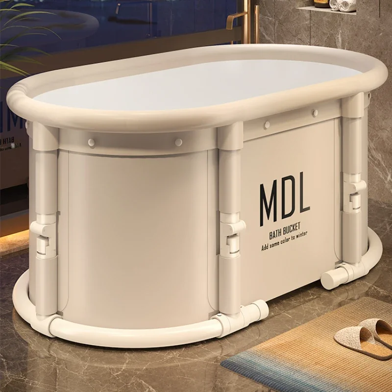 

All-Age Portable Bathtub Extended Full Body Soak Tub Folding Design Six-Layer Thick Material-Safe Bathroom Solution