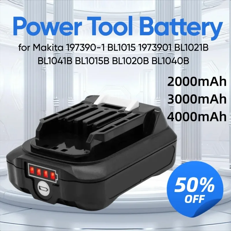 

2000mAh for Makita 197390-1 BL1015 1973901 BL1021B BL1041B BL1015B BL1020B BL1040B Power Tool Battery