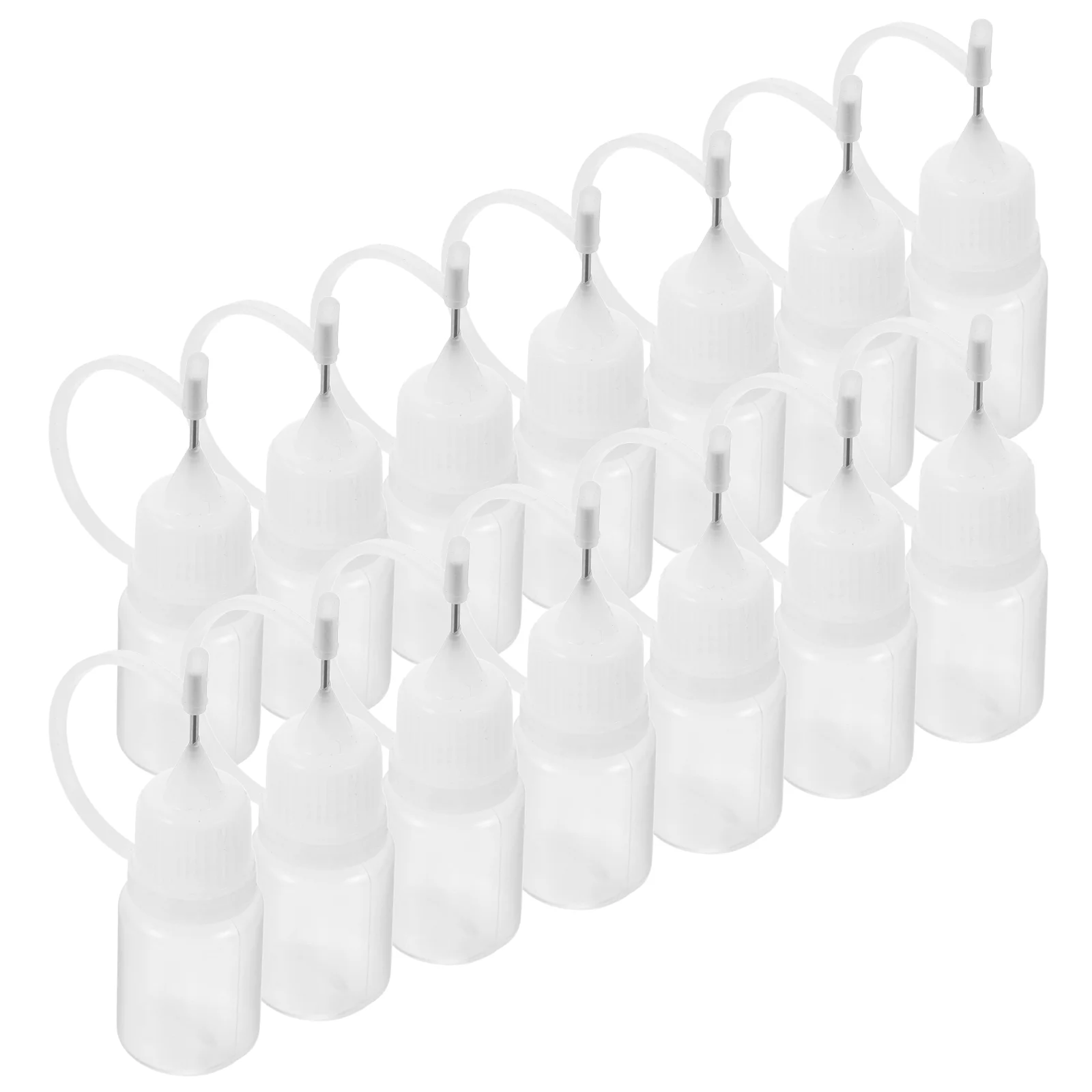 30 bottiglie da spremere ricaricabili da 5 ml con punta dell'ago, mini bottiglie vuote per vernice con colla a olio per progetti artigianali riutilizzabili