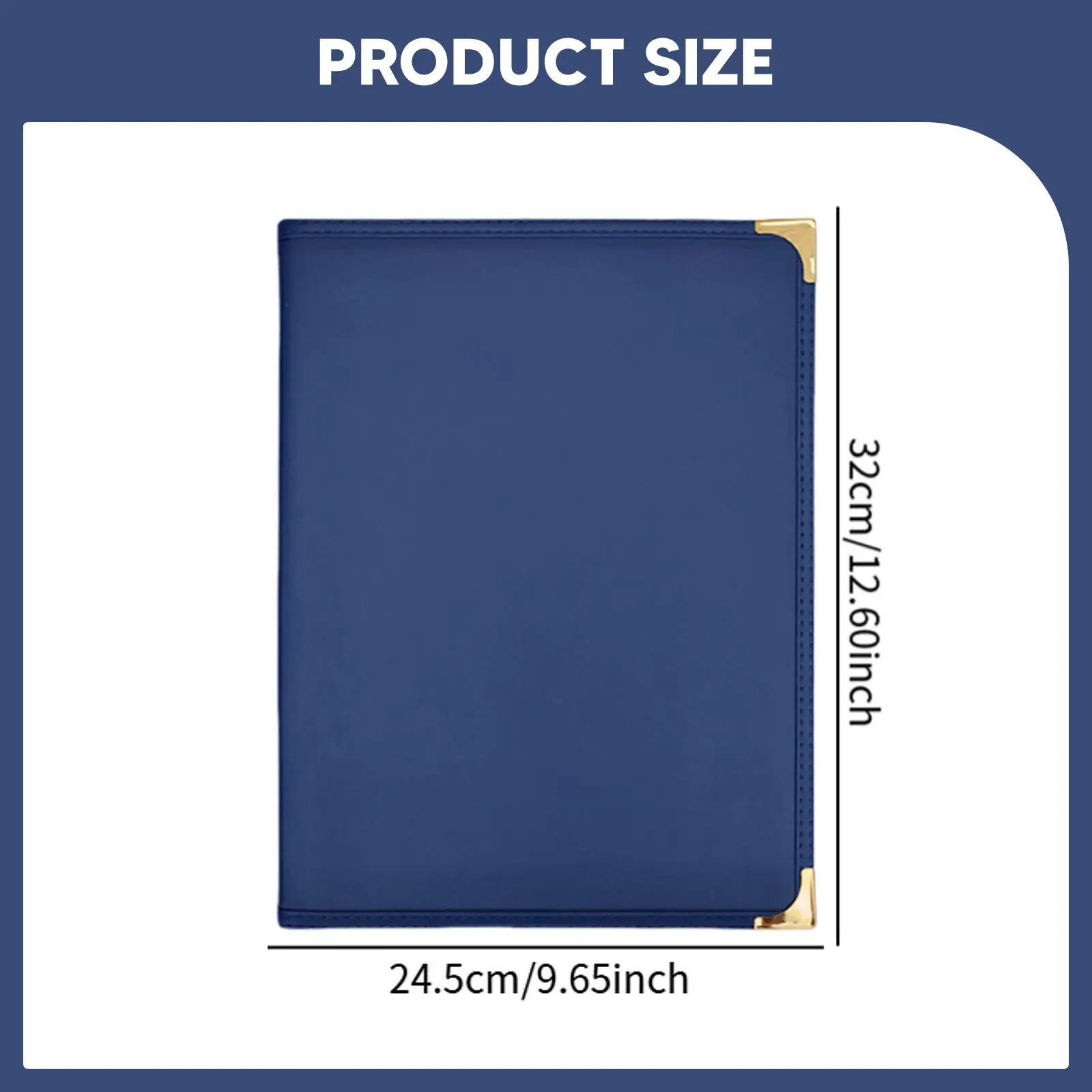 Restaurant Menu Cover Menu Holder Premium Stylish PU Leather Transparent 12 Views Menus Folder for Hotel Bar Wedding