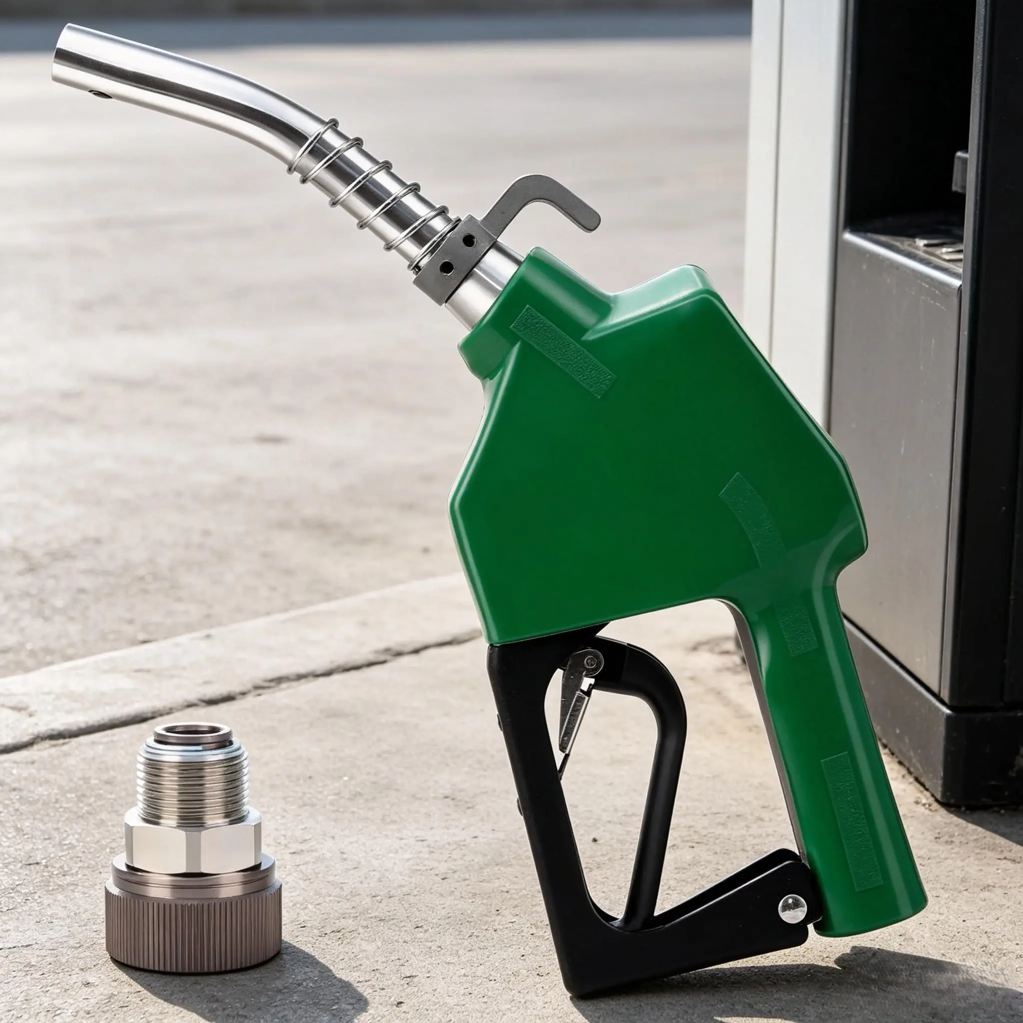 Automatic Fuel Nozzle 11 GPM 1" & 3/4" NPT Inlet 15/16" Spout Heavy Duty Aluminum PVC Auto Shut Off 360 Swivel Corrosion Resistant Ergonomic Handle For Fuel Transfer