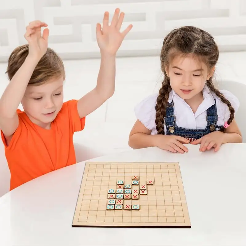 Wooden Chess Game 2-in-1 Interactive Puzzle Game For Adults Two-player Strategy-Based Chess Game Parent-Child Interaction