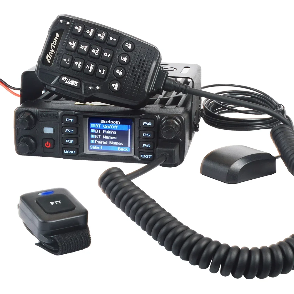 AnyTone AT-D578UV III plus  High Power Mobile Radio 50W Car Transceiver Tri Band 137-174/400-480/222-225MHz With GPS Blue-tooth