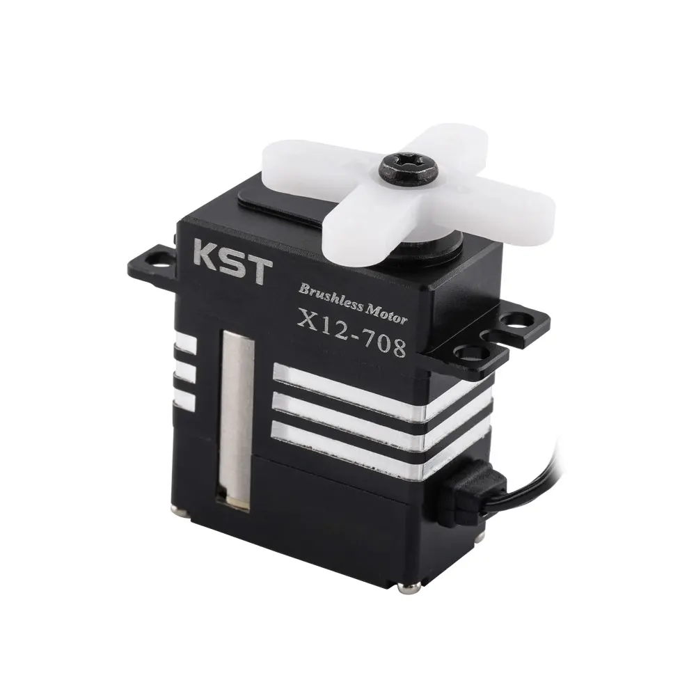 

KST X12-708 V8.0 Brushless Micro Servo 9.3KG 0.07Se Programmability Hardened Steel Gear DC Motor Aluminium Case