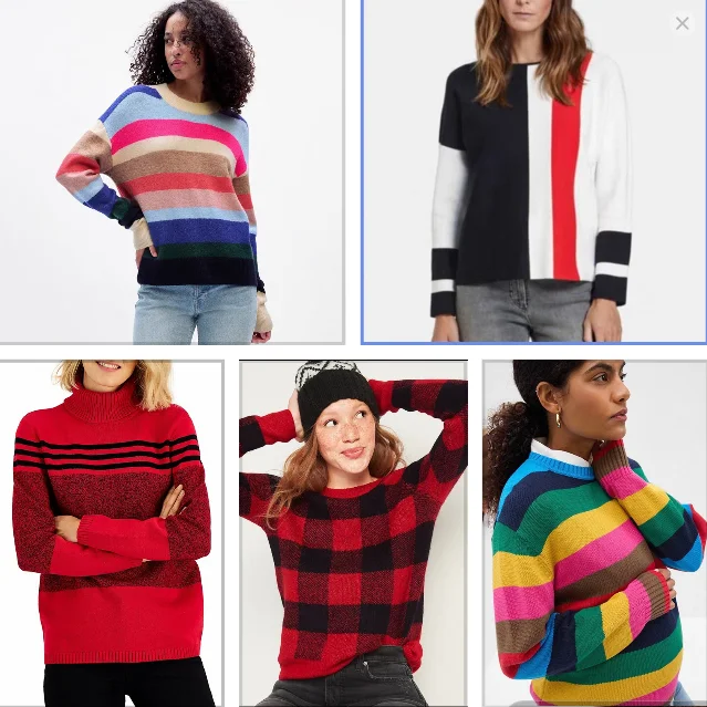 

Новый цветной лоскутный вязаный топ с круглым вырезом для внешней торговли оригинальным заказом