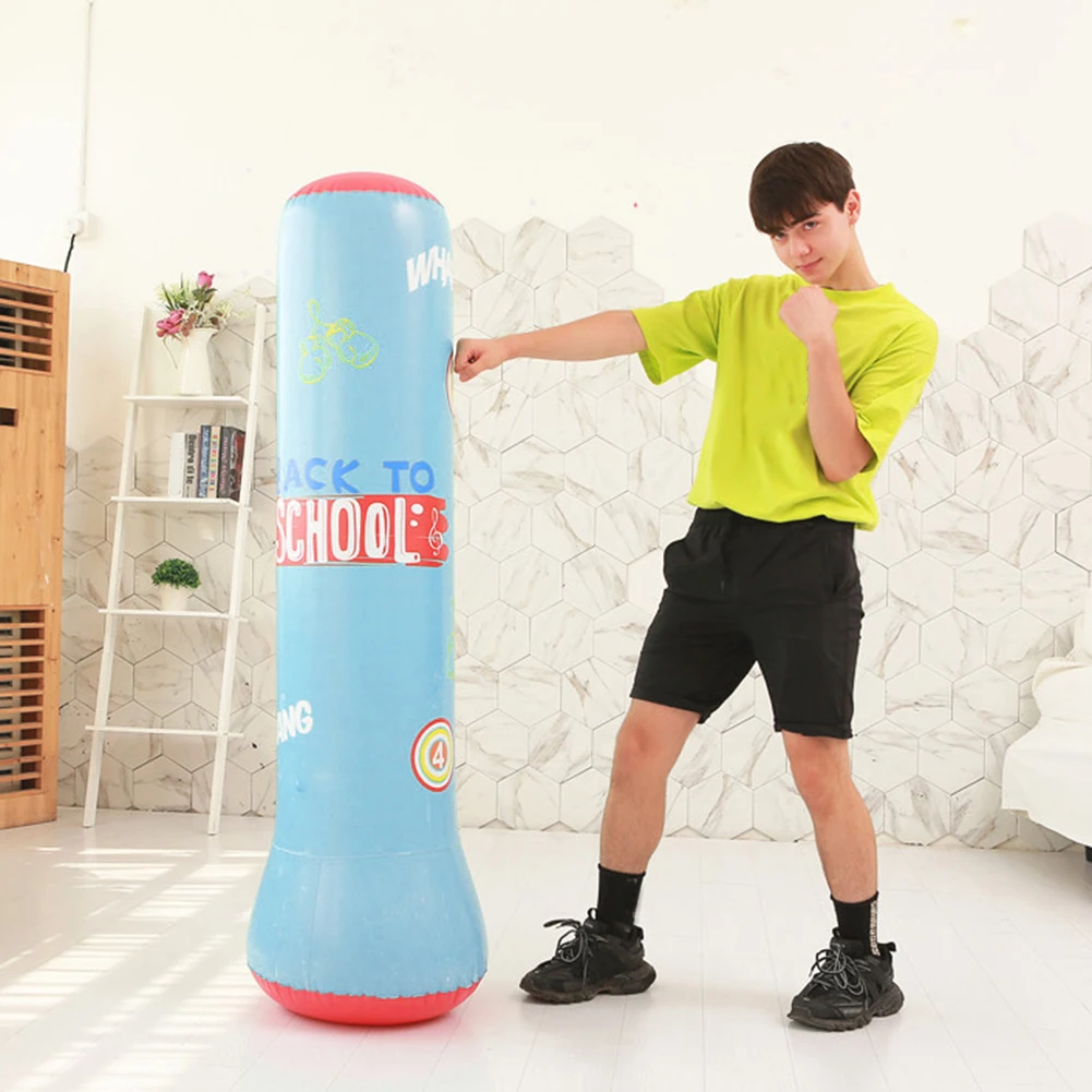 120cm Inflatable Punching Bag Inflatable Boxing Bag Adult Children Gym Fitness Boxing Training Sandbag