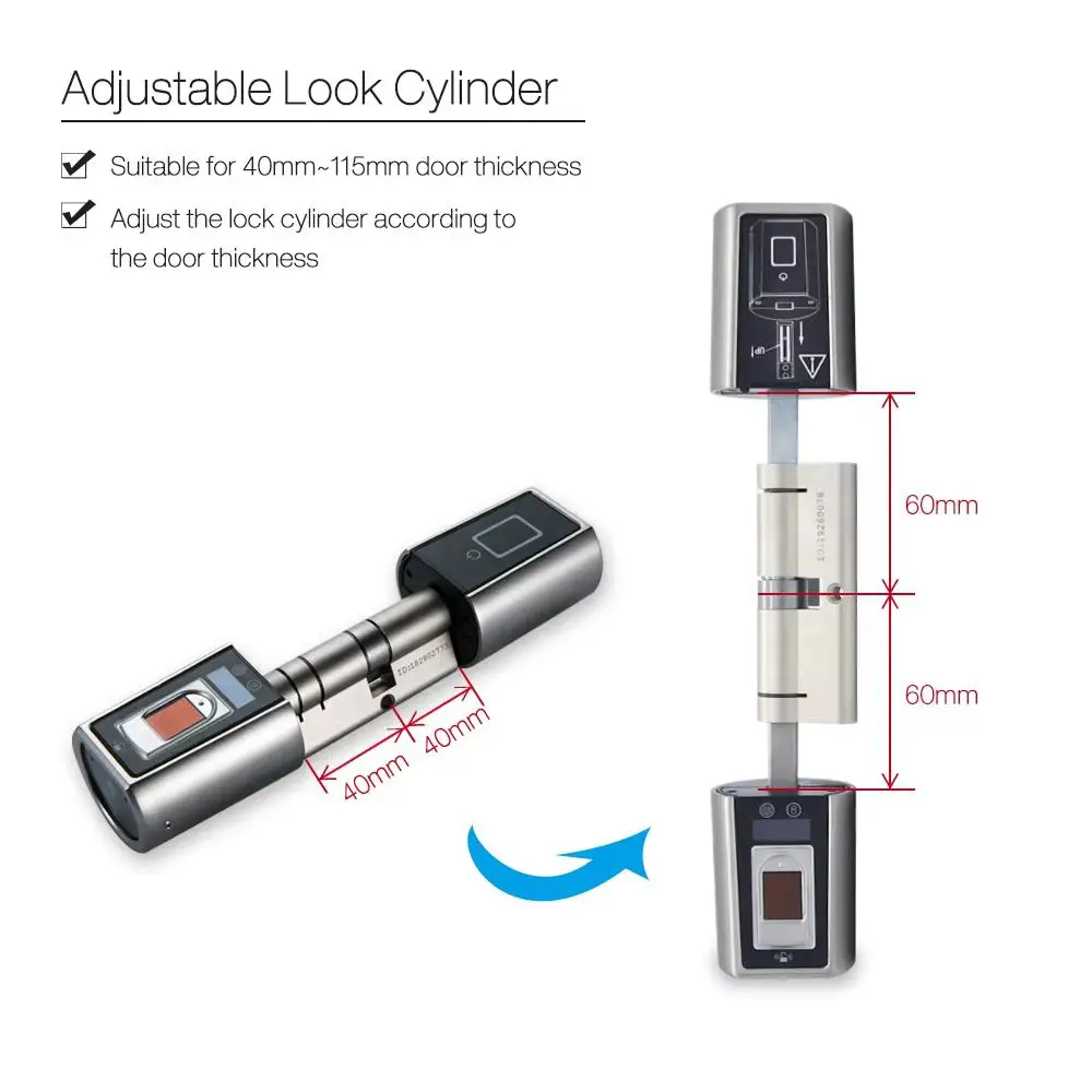 WE.LOCK Micro Type Intelligent Door Locks L6SR-Plus Fingerprint Smart Anti-Theft Door Interior Door Lock With Remote Bluetooth