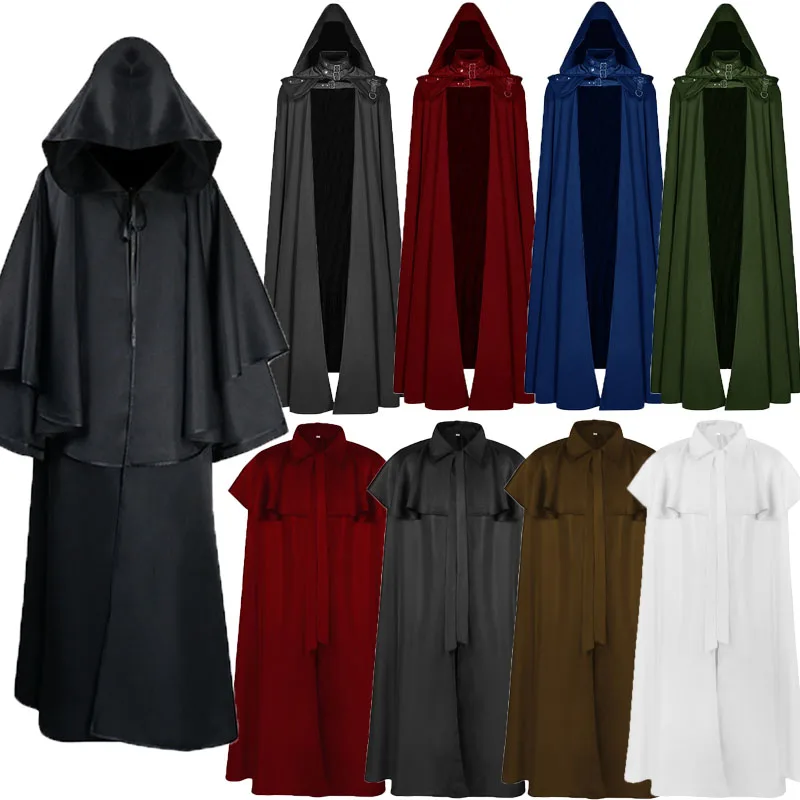 Disfraz de casa fantasma aterradora NPC, disfraz de Halloween para adultos, Dr up, Dios de la muerte, decoración de rol, accesorio, bata de Terror, capa, puesta en escena, mujer...