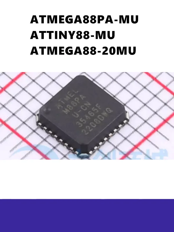 10adet ATMEGA88PA-MU MEGA88PA ATTINY88-MU 88-20MU QFN32 Microcontroller IC