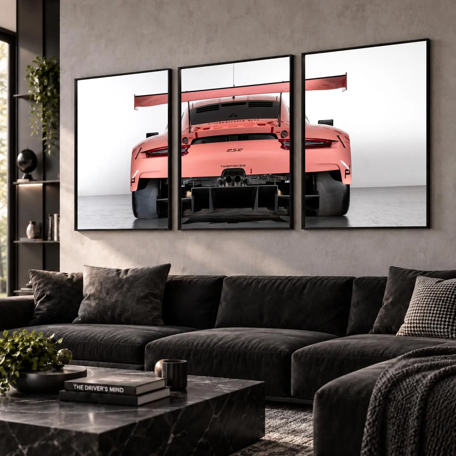 Supercar Rear Profile Painting Calligraphy Wall Art Canvas Poster Collection Prints for Bedroom Living Room Home Decoration Gift